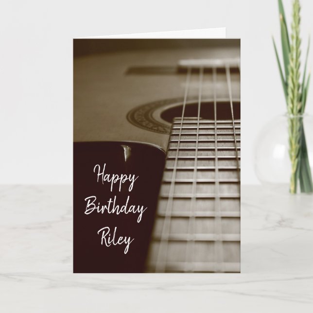 Gitarre Themed Birthday Karte (Vorderseite)
