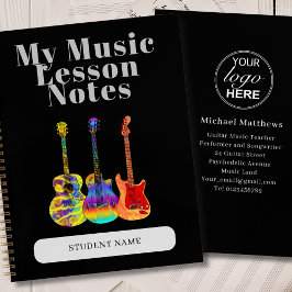 Gitarre Tutor Custom Student Music Lesson Notizbuch