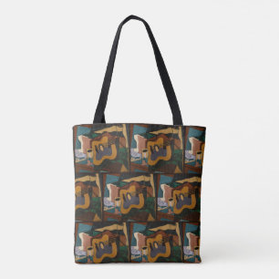 Gitarre und Abstrakte Malerei Tasche