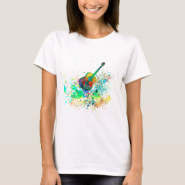 Gitarre und Akkorde Spritzer T-Shirt