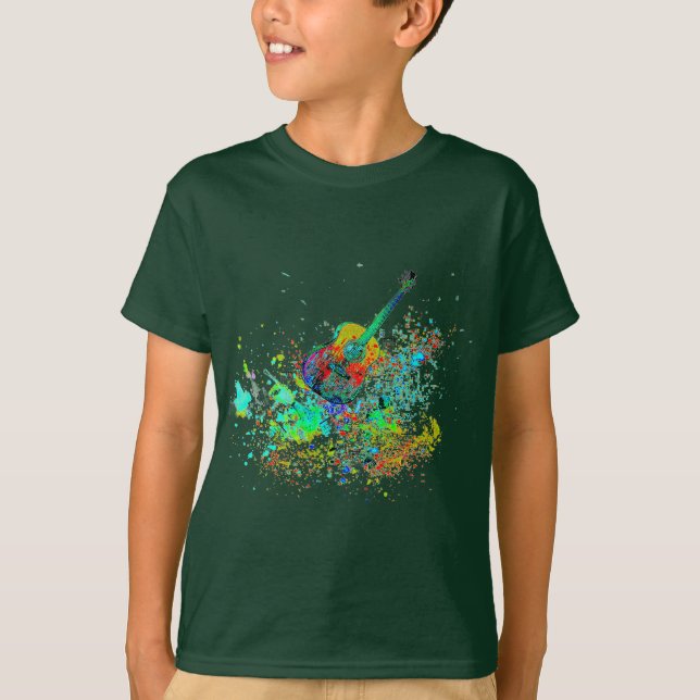 Gitarre und Akkorde Spritzer T-Shirt (Vorderseite)