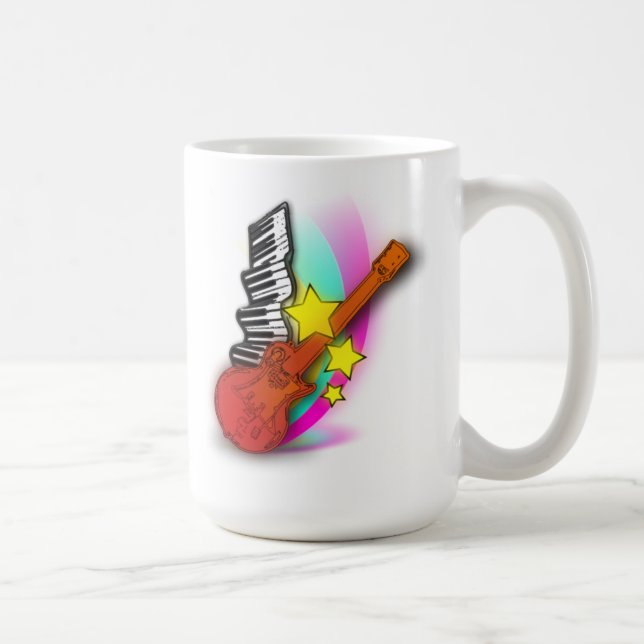 Gitarre und Klavier Kaffeetasse (Rechts)
