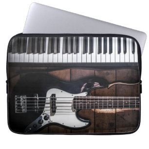 Gitarre und Klaviertasten Laptop-Sieb Laptopschutzhülle