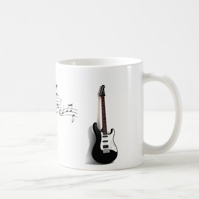 Gitarre und Musiknoten-Tasse Kaffeetasse (Rechts)
