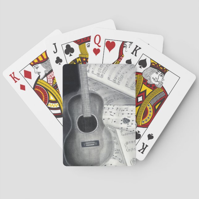 Gitarre- und Notenspielkarten Spielkarten (Rückseite)