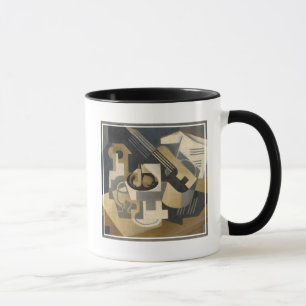 Gitarre und Obstschale auf einem Tisch, 1918 Tasse