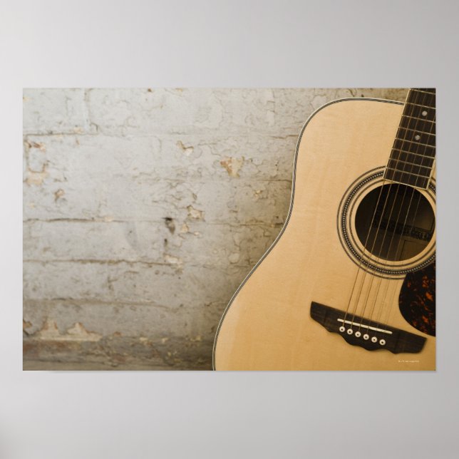 Gitarre und Steine Poster (Vorne)