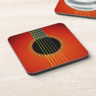 Gitarre-Untersetzer (Set von 4 Jahren) Getränkeuntersetzer