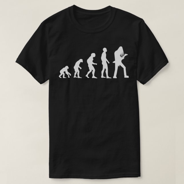 Gitarre vom Affen zum Menschen T-Shirt (Design vorne)