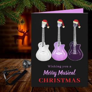 Gitarre Weihnachten Merry Musical Pink