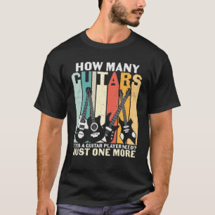 Gitarre Wie viele Gitarren Vintage-Gitarren Spiele T-Shirt