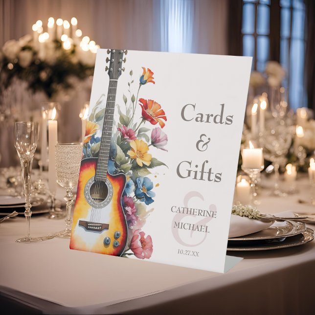Gitarre Wildblume Ampere und Musical Wedding Gesch Sockelschild (Von Creator hochgeladen)