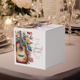 Gitarre Wildflower Et-Zeichen Musikalische Hochzei Geschenkschachtel
