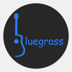 GitarreBluegrass Runder Aufkleber