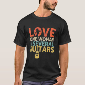 Gitarren-Bassspieler E-Gitarre Akustische Musik T-Shirt