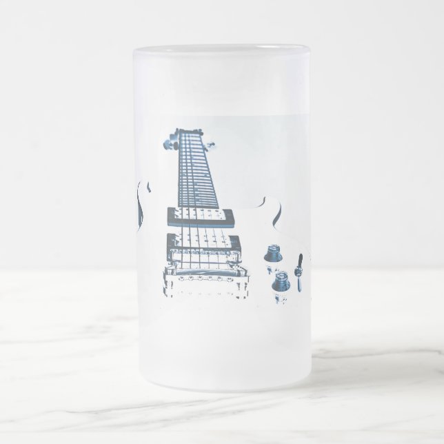 Gitarren-Bild-KaffeeTasse oder Stein Mattglas Bierglas (Mittel)