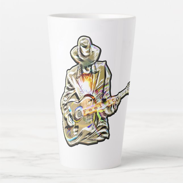 Gitarren Blues Mann - Feel it   Milchtasse (Vorderseite)