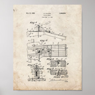 Gitarren-Dämpfer-Patent - alter Blick Poster