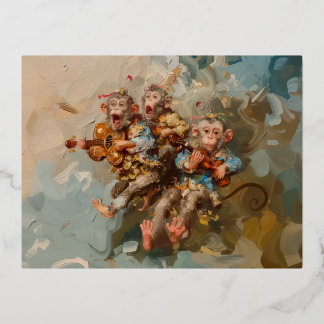 Gitarren - Foil Postcards Folie Einladungspostkarte