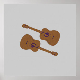 Gitarren für Wände, Musik Poster