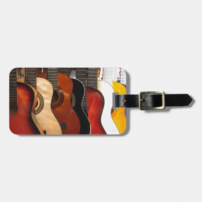 Gitarren Gepäckanhänger (Vorderseite horizontal)