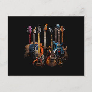 Gitarren Gitarristen Geschenk Begleitkarte