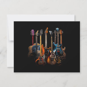 Gitarren Gitarristen Geschenk Feiertagskarte