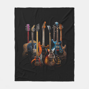 Gitarren Gitarristen Geschenk Fleecedecke