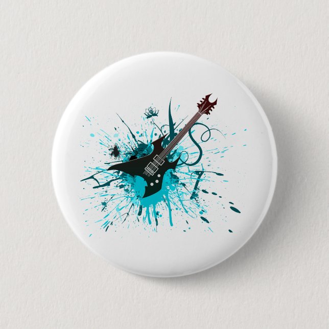Gitarren-Graffiti - Emo Rockmusik-Band-Alternative Button (Vorderseite)