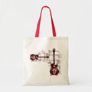 Gitarren-grafische rote Tasche