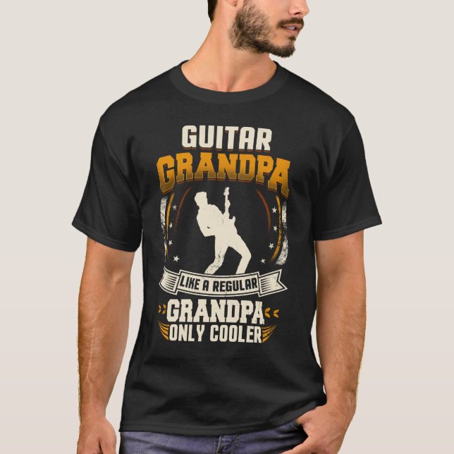Gitarren-Großvater-regelmäßiger Großvater nur T-Shirt (Vorderseite)