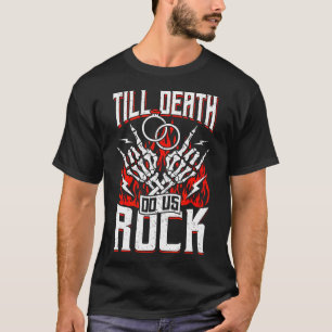 Gitarren-Hochzeitsthema Rock N Roll Braut T-Shirt