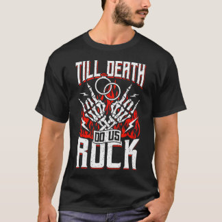 Gitarren-Hochzeitsthema Rock N Roll Braut T-Shirt