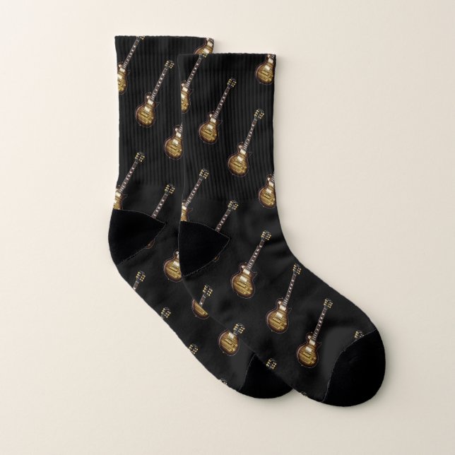 Gitarren-Instrument-ganz vorbei - Druck-Socken Socken (Paar)