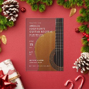 Gitarren-Klassik-Musikkonzert-Rezital Acryleinladungen