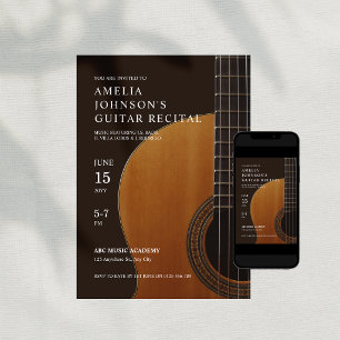 Gitarren-Klassik-Musikkonzert-Rezital Einladung