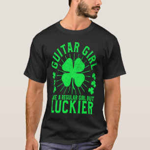 Gitarren Mädchen St. Patrick's Day weiblicher Gita T-Shirt