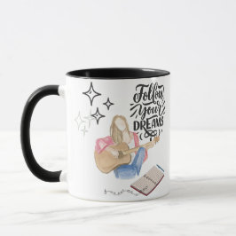 Gitarren-Mädchen-Vibe Tasse