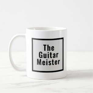 Gitarren Meister Grau Schwarz Musikinstrument Kaffeetasse