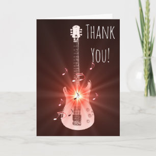 Gitarren-Musik-Thema danken Ihnen Dankeskarte