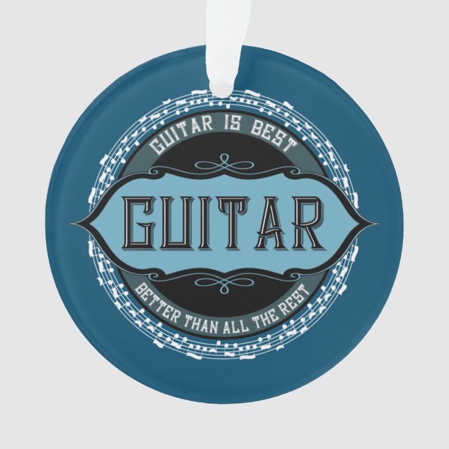 Gitarren-Musiknote Ornament (Vorderseite)