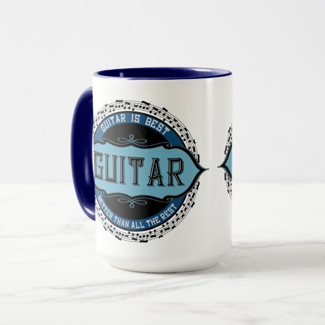 Gitarren-Musiknote Tasse (Vorderseite Links)