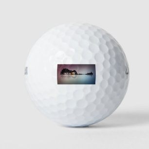 Gitarren-Musiknoten personalisieren das Schicksal Golfball