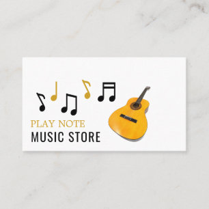 Gitarren-Notizen, Musikinstrumentenladen Visitenkarte