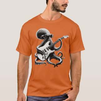 Gitarren-Oktopus-Novelty-Rock-Musikband-Konzert-Sp T-Shirt
