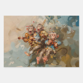 Gitarren - Ölgemälde - Geschenkpapier