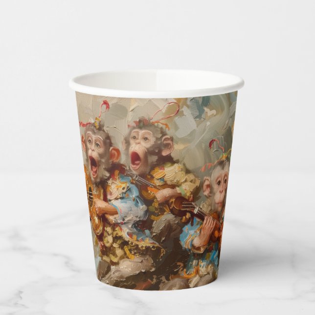 Gitarren - Papiergruppen Größe 236 ml Papiercup Pappbecher (Links)