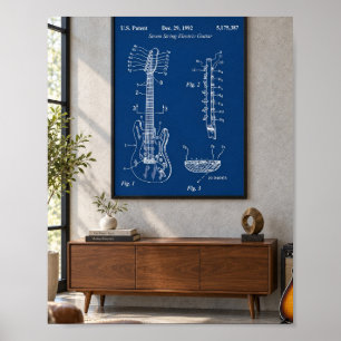 Gitarren-Patent-Galerie-Wandkunstposter Poster