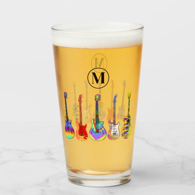 Gitarren Personalisiert Glas (Vorne (Gefüllt))
