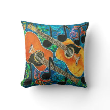 Gitarren-Polyester-Wurfs-Kissen 16" x 16"